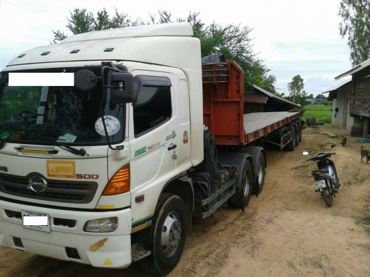 Hino Mega Series 500 ปี 53/ 380 แรง พร้อมหางพื้น RCK 3 เพลา ปี 53