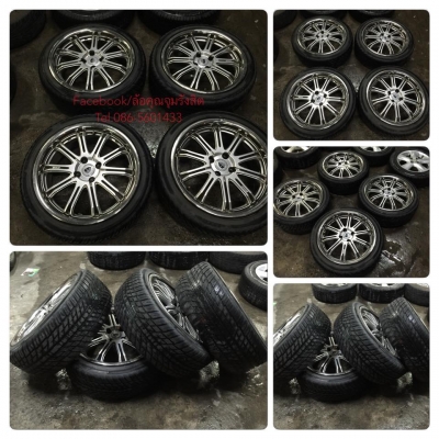 ขายล้อแม็กซ็ขอบ17 W Work ขอบเลส 4รู100 แถมยาง ราคา 5,900฿