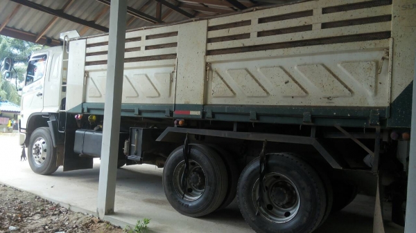 ขายรถบรรทุก 10 ล้อดัมพ์ HINO MEGA 380 แรงม้าปี 2556 มีระบบ ราคา 2000000