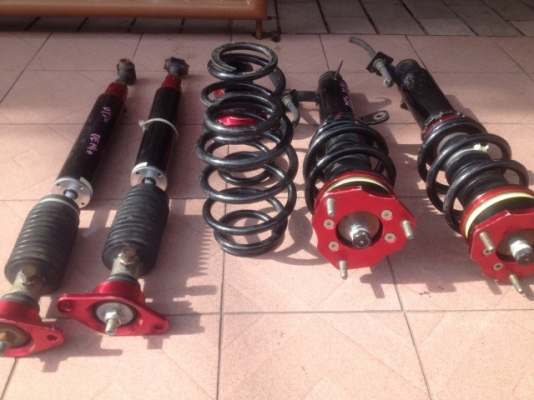 โช้คปรับเกลียว MAZDA 2 ใส่ตัวเเรกครบชุดมีปรับหนืดของเก่าญี่ปุ่นสภาพสวย