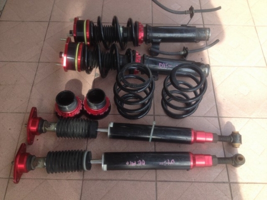 โช้คปรับเกลียว MAZDA 2 ใส่ตัวเเรกครบชุดมีปรับหนืดของเก่าญี่ปุ่นสภาพสวย