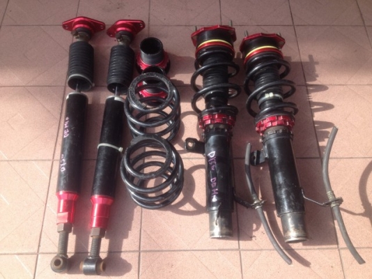 โช้คปรับเกลียว MAZDA 2 ใส่ตัวเเรกครบชุดมีปรับหนืดของเก่าญี่ปุ่นสภาพสวย