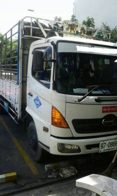 Hino Mega 150แรงม้า ยาว5.5 เมตร กะบะคอกเสริม สวยๆ