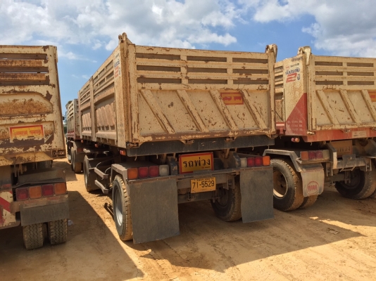 ขายรถบรรทุก 18 ล้อพ่วงแม่ลูกดัมพ์ ISUZU DECA 360 แรงม้าปี 2556 ลูกพ่วงสามมิตรกับอู่พิรุฬ 2 เพลา ไมล์ 130000 ราคา 2450000