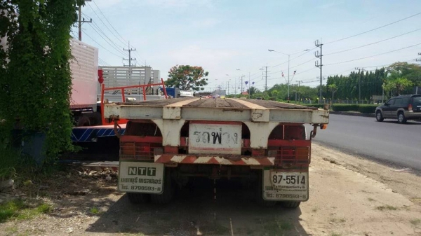 หางพ่วง 3 คานลงเล่มแล้ว พื้นเรียบ ยาว 12 เมตร สภาพOK ราคาไม่แพงครับ