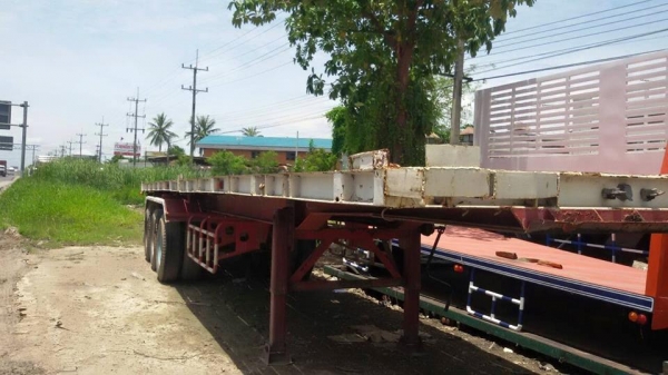 หางพ่วง 3 คานลงเล่มแล้ว พื้นเรียบ ยาว 12 เมตร สภาพOK ราคาไม่แพงครับ