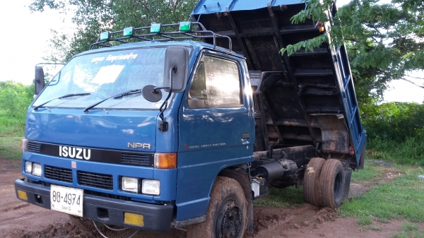 ขายหกล้อดั้มพ์ ISUZU-NPR59LU5M-115HP ปี37 เอฟหน้า-หลัง พวงมาลัยเพาเวอร์ ดั้มสามมิตร