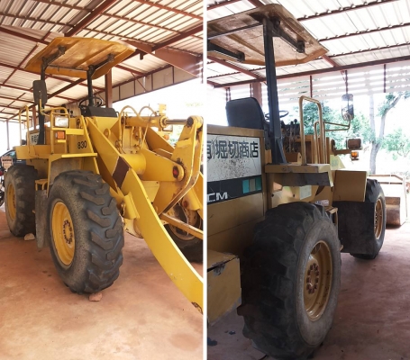 **950,000 บ.ต่อรอง/// รถตักล้อยาง TCM 830 เอวอ่อน **ขาย TCM 830 รถตักล้อยาง เอวอ่อน ขยายบุ้งกี๋ ต่อแขน แล้ว WHEEL LOADER TCM 830 S/N(ซีเรียล) 63800700 เครื่องเดิม ปั้มเดิม เครื่องISUZU 6BB1-6สูบ เครื่องดี แน่น แรงดี ปั้มดี แรงดีครับ แขนดี หนา แข็งแรง ไม่แ