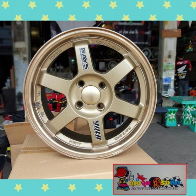 แม็กซ์ใหม่ 15 TE37 กว้าง7 ออฟ35 งานปั้มขอบ สีปีเก่า พร้อมฝาปิดดุม งานเหมือนสุด เนียนสุดๆ ราคาล้อเปล่า 9,500฿