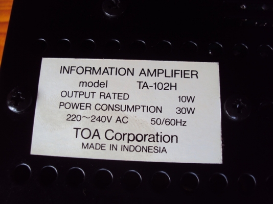ขายเครื่องขยายเสียง TOA