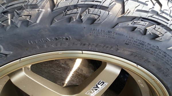 TE37 ขอบ 20 พร้อมยาง 33*12.5 R20 ล้อใหม่ ยางใหม่ ใส่ไม่ถึงอาทิตย์