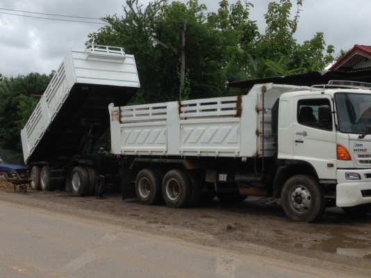 Hino Mega Series 500/ 380 แรง ปี 55 แม่ลูก ๆ สามคานแท้สามมิตร,เบรคแห้ง,เฟืองช้า,วิ่ง 300000 โล