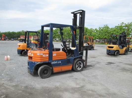 รถโฟล์คลิฟท์ TOYOTA รุ่น FG 25-5 เสาสูง 5 เมตร เครื่องเบนซิน 4Y ขนาด 2.5 ตัน