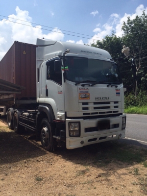 ขายดาวน์หัวลาก+หางพื้นเรียบ3เพลาแท้ ISUZU 360แรงม้า+SMM ปี56 สนใจโทร 081-970-1072
