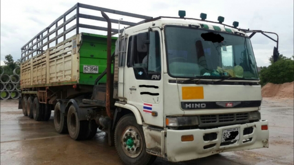 ขายด่วนHINOหัวลากพร้อมหางสามเพลาดั้มราคาไม่แพงโทร0856842587