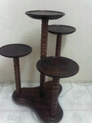 ชั้นวางของไม้คลาสสิคงานนอก