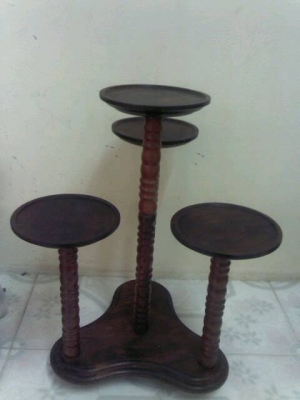 ชั้นวางของไม้คลาสสิคงานนอก