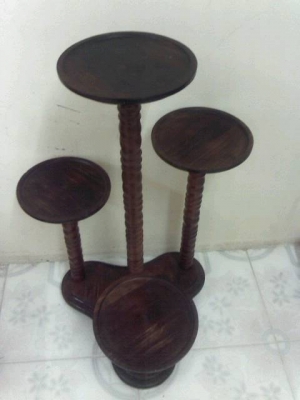 ชั้นวางของไม้คลาสสิคงานนอก