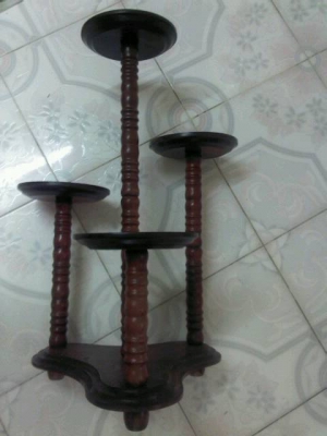 ชั้นวางของไม้คลาสสิคงานนอก