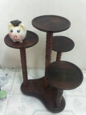 ชั้นวางของไม้คลาสสิคงานนอก