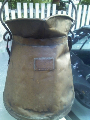 ที่ตวงน้ำมันทองเหลืองงานเก่าหนัก 2 กิโล