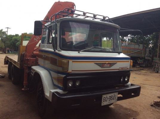 HINO10ล้อ (KT 725) เบรคลมดัน 2เพลา ท้ายลาด พร้อมเฮี๊ยบ5ตัน เครื่องดี ครัทซีสวย ขาย 600,000 บาท (ศุภากร 081-1903107, 0814252943)