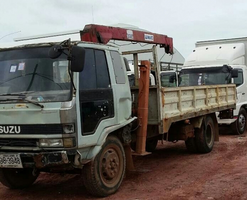 หกล้อ อีซูซุ ร็อค 195 เครน 2.5 ตัน UNiC ช่วงยาว6.20ม พร้อมใช้ ทะเบียนพร้อมโอน