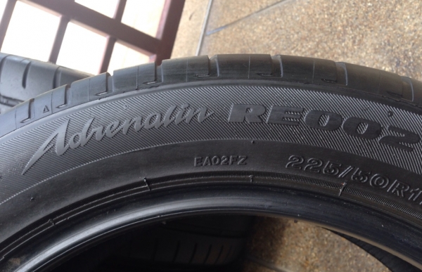 ยาง Bridgestone adrenalin re002 เบอร์ 225 50 17 กลางปี13
