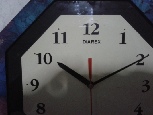 ขายนาฬิกาแขวนผนังรูปทรง 8 เหลี่ยม ของTAIWAN QUARTZ เครื่อง JAPAN