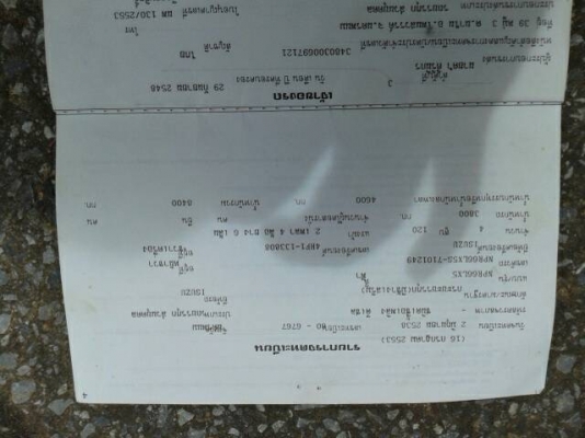 หกลัอ อีซูซุ NPR120 ปี38 ช่วงยาว4.30ม สภาพพร้อมใช้งาน เล่มทะเบียน.โอน