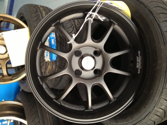 ล้อแมกซ์ของใหม่แกะกล่อง RS ดำด้าน ขอบ 15" 4รู/100 ทั้งชุด 4วง ราคาเพียง 7,900 บาท โทร: 081-807-3355