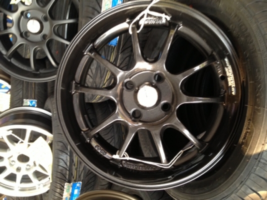 ล้อแมกซ์ของใหม่แกะกล่อง RS ดำ-เงา ขอบ 15" 4รู/100 ทั้งชุด 4วง ราคาเพียง 7,900 เท่านั้น