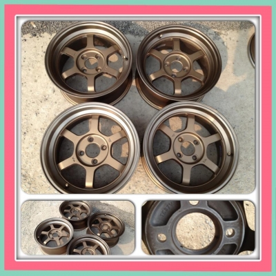 ขายแม็กมือ2ขอบ 15 TE37V กว้าง7 4 รู100 ราคา 8300 บาทราคาถูก