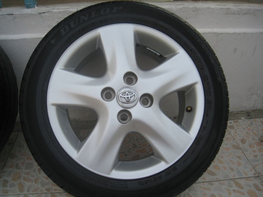 ขายล้อแม็กเดิม Toyota vios 15"x5.5" 4รู100 et45 +ยางปี 11 (081-3747940)