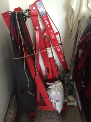 ขาย-เครนยกเครื่อง+ balancer+แท่นประกอบเครื่อง มือสอง สภาพใหม่มาก