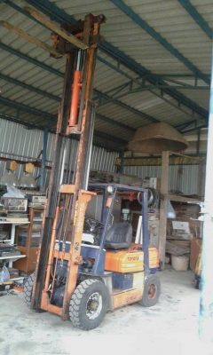 รถโฟล์คลิฟท์ โตโยต้า5fg25เครื่ง4yเสาสูง4เมตรงาสไรท์ยางใหม่4เส้น