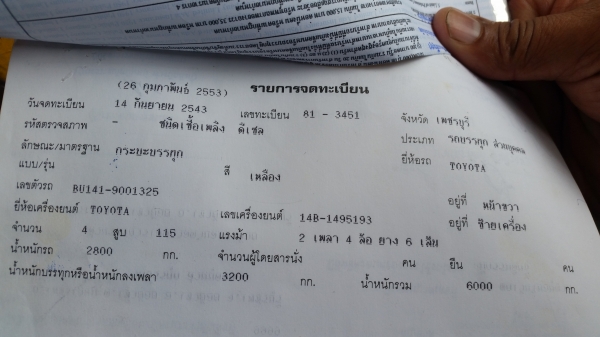 ขายหกล้อตั้ม TOYOTA DYNA