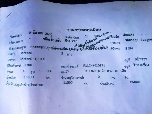 ขายด่วน. รถพ่วงดั้มพ์แม่ลูก. Hino. Mega. 360. ปี 55. สภาพดีมาก