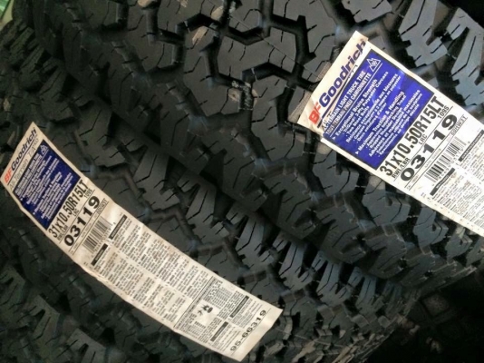 BF Goodrich KM2 ขนาด 31 10.5 r15 ยางใหม่เส้นละ 7000บาทเท่านั้น