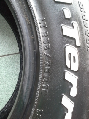 BF All USA. 265/75/16 ปี11 สภาพสวยๆ 1ชุด