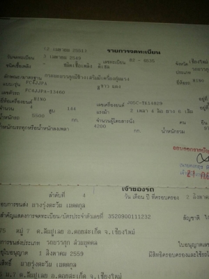 หกลัอ HINO FC 4JJPA150Hp รถห้างปี49 ยาว5.50ม พร้อมใช้ เล่มพร้อมโอน ราค 755,000บ คุยกันได้