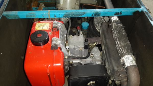 ปั้มลมสนาม Meiji 6 แรง เครื่องยันมาร์ดีเซล รหัสสินค้า O - 5