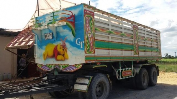 ขายลูกพ่วง 3 เพลา กระบะเหล็กดั๊ม อู่ ซีที ทรัค รถปี 54