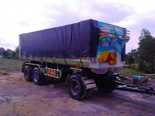 ขายลูกพ่วง 3 เพลา กระบะเหล็กดั๊ม อู่ ซีที ทรัค รถปี 54