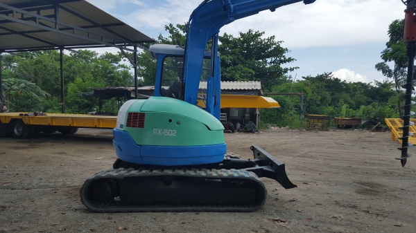 ขายรถขุดkobota502บูมสไลด์ข้างปั๊มนิ้วรุ่นใหญ่ตูดกลม