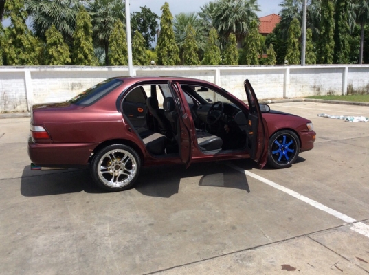 ขายรถ โตโยต้า สามห่วง 1.3 GXi ปี 95 เครื่องหัวฉีด 1.3 เกียร์ธรรมดา ติดแก๊ส LPG ระบบหัวฉีดถังโดนัท เพาเวอร์ กระจกไฟฟ้า ภายในเดิมๆแอร์เย็น ตัวถังเดิมๆไม่มีชน สีเต็มเงามีริ้วรอย แม็กขอบ17" รถขับดี พร้อมใช้งาน ภาษีปี59 ขายถูกครับ