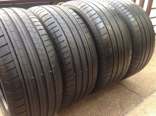 ยาง Dunlop Sportmaxx หน้า 235 45 18 หลัง 265 45 18 ปี12 ดอก95\% ดอกเต็ม ไม่ปะ ไม่บวม ใช้อีก 2ปีสบายๆ