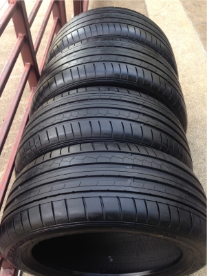 ยาง Dunlop Sportmaxx หน้า 235 45 18 หลัง 265 45 18 ปี12 ดอก95\% ดอกเต็ม ไม่ปะ ไม่บวม ใช้อีก 2ปีสบายๆ