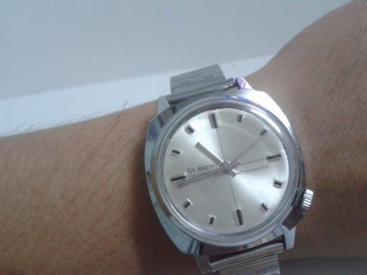 ขาย นาฬิกา St. Remy (เซนต์เรมี่) ฝรั่งเศส  ทรงโบราณ ระบบไขลาน เม็ดมะยมเฉียง