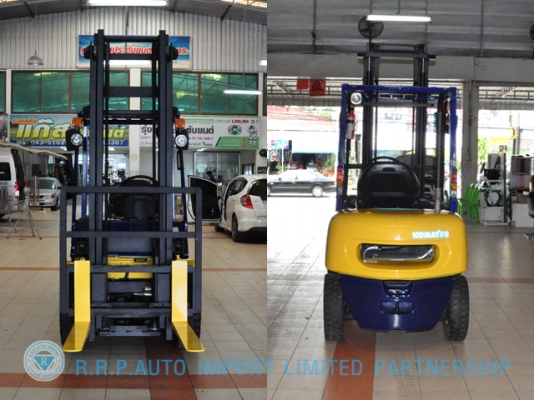 ขายรถโฟล์คลิฟท์มือสอง KOMATSU รุ่น FD25T  ราคา 315,000 บาท นำเข้าจากประเทศญี่ปุ่น 100\% ไม่เคยใช้งานในประเทศไทย
